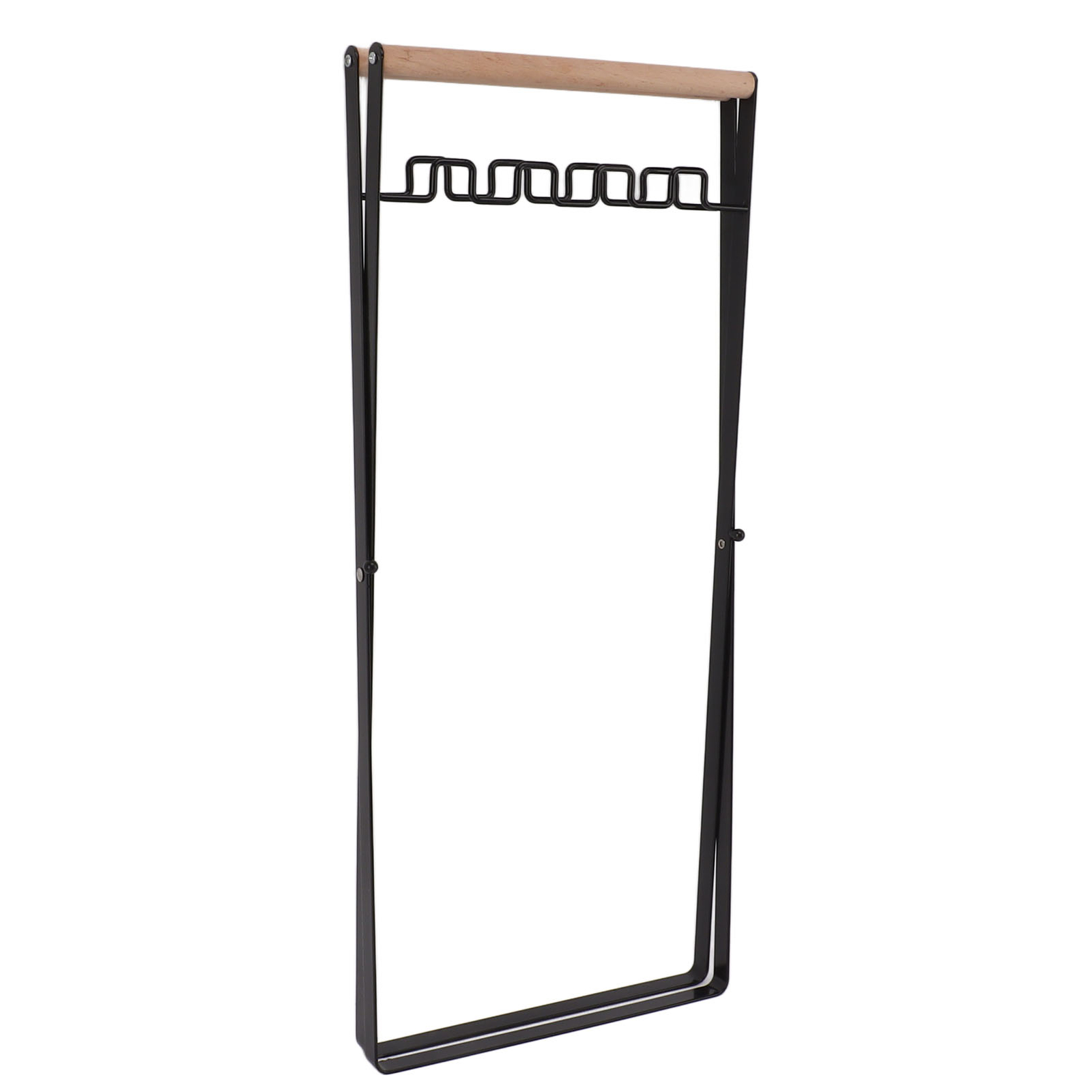 (Black)Trash Bag Holder Easy To Store Trash Stand Holder Portable