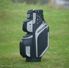 14-Way Golf Cart Bag With Cooler & Shoe Pocket, Rain Hood & Putter Well