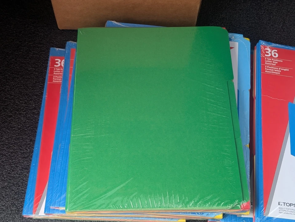 *Lot of 10* Pendaflex File Folders with 3 Tabs 1/3 Cut Top Tab Letter Assorted - Image 2 of 4