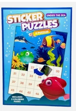 Sticker Puzzles Under the Sea New Paperback 4 Puzzles