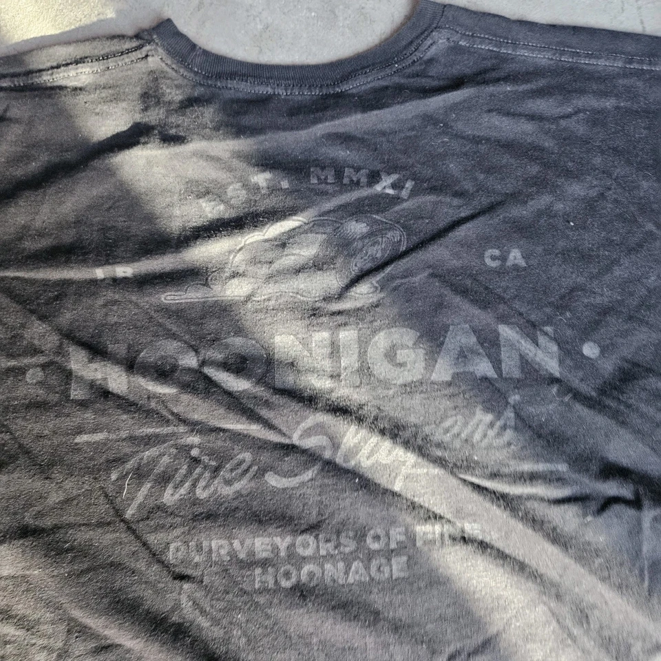 Hoonigan Motocicletas Camisa Camiseta Talla XL Desgastada y Desteñida  Foto 3 de 4