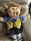 Vintage 1991 Cabbage Patch Kids Hasbro Doll Blonde Hair Green Eyes Dimple