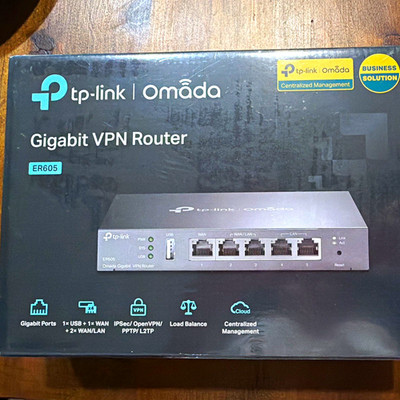 TP-LINK Omada ER605 Gigabit VPN Router 5-Port 1000 Mbps Cloud Load Balance