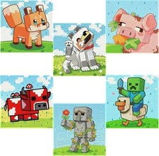 MXCFZX 6 Pack 5D Diamond Art Painting Kits for 6X6inch, Minecraft
