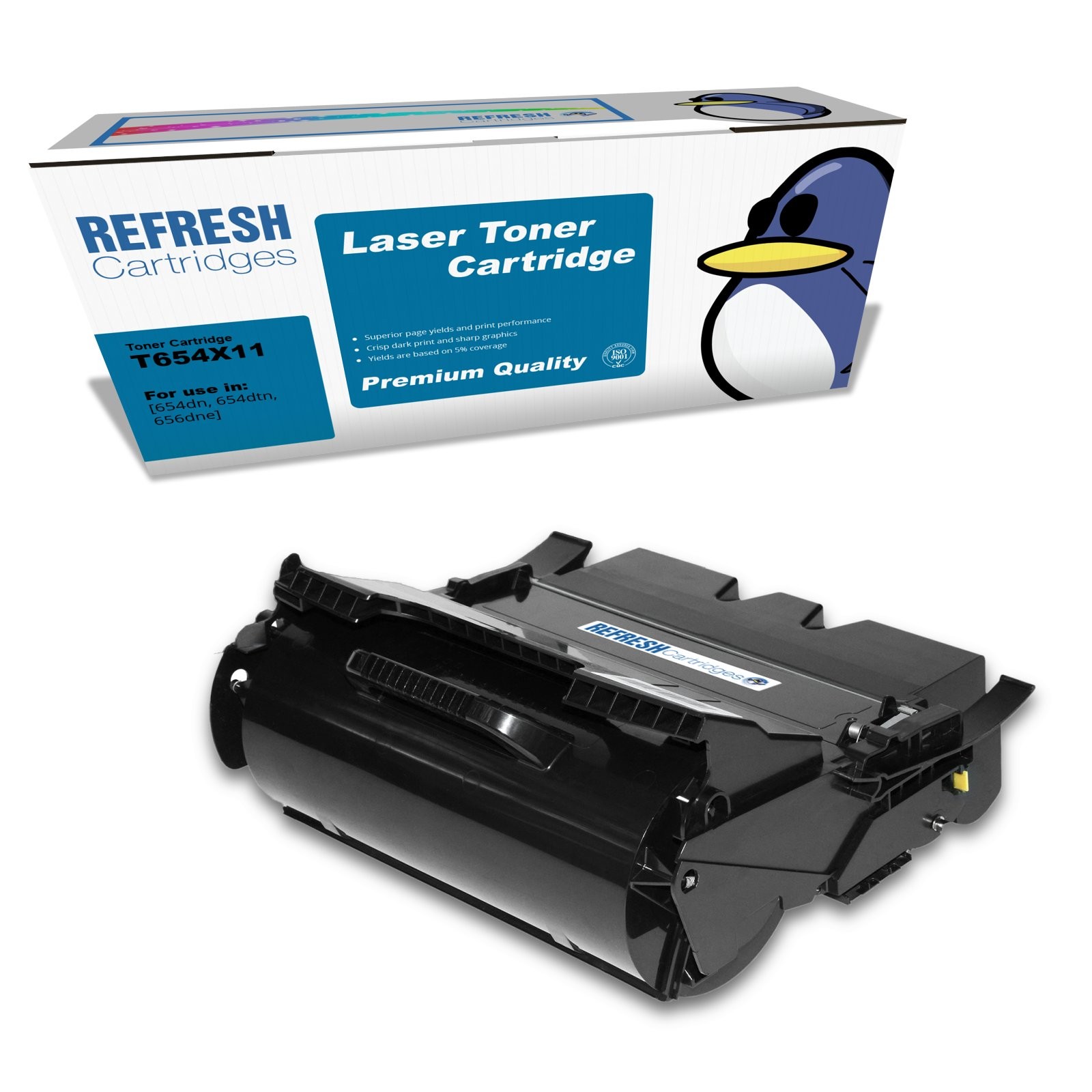 Refresh Cartridges Black T654/T656 High Capacity Toner Compatible With Lexmark