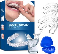 4 Pack Mouth Guard for Teeth Grinding & Bruxism &ndash; Custom Moldable Night Guard