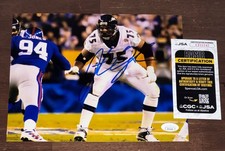 Jonathan Ogden Signed Autographed Baltimore Ravens 8x10 Photo JSA N1