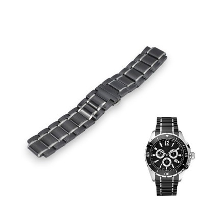 22mm Black Ceramic Watch Bracelet For Guess Collection Sport Class XXL X76002G2S