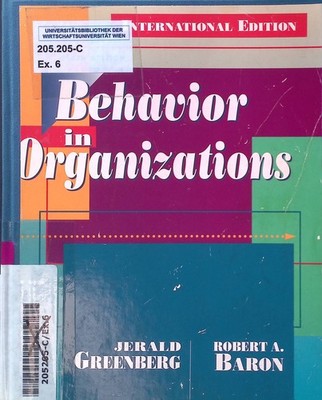 Behavior in Organizations: Understanding and managing the Human Side of Work Gre