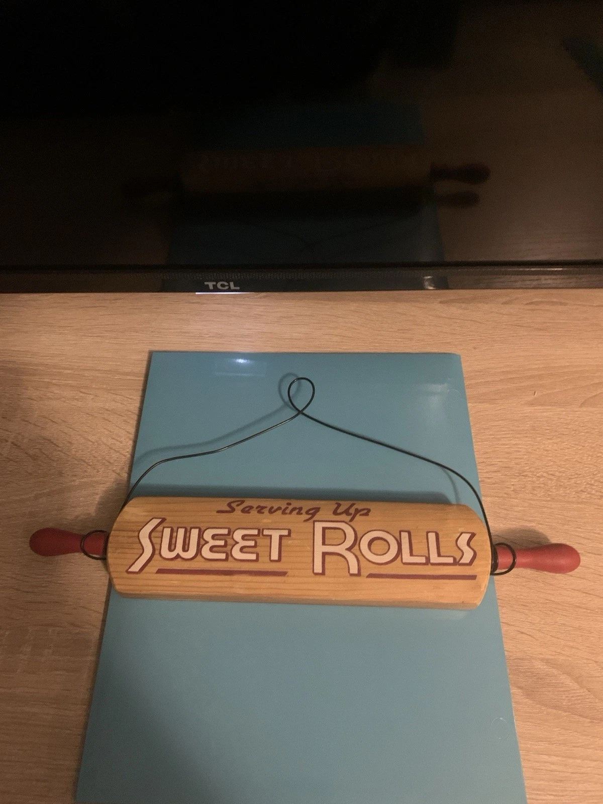 Wooden Rolling Pin Sign “Serving Up Sweet Rolls”. Great Gift For Bakers. Retro