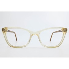 Via Spiga Dulcina 600 Eyeglass Frames Zyloware Cat Eye Champagne Brown 135mm