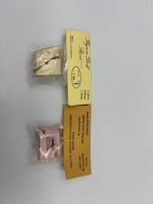 2 NOS Vintage Doll Shoes Sz 1, Cream Pink 1 1/4 Inch French German Bisque
