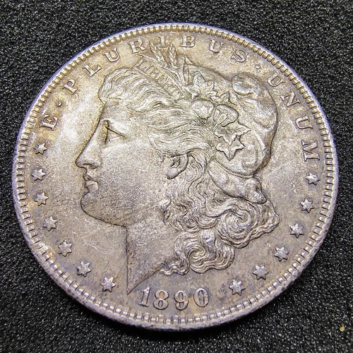 1890-P Morgan Silver Dollar $1 - Philadelphia Mint - Nice Toning - XF-AU Cond.
