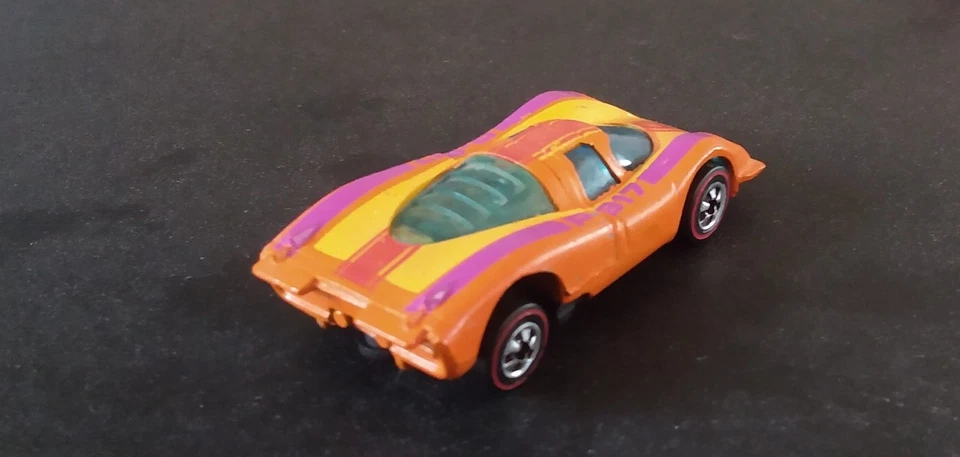 Vintage completely original Hot Wheels redline Porsche P-917 flying colors NICE - Image 4 of 4