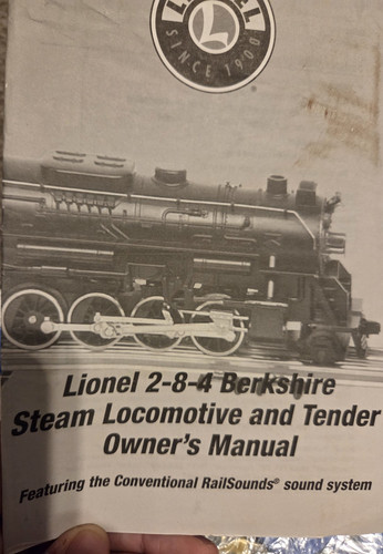 Lionel 2-8-4 Berkshire Steam Locomotive & Tender Manual Conventional RailSounds