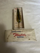 Vintage Wright McGill Flasher Minnow Mint In Box 5/8 Oz Papers Please Read Desc