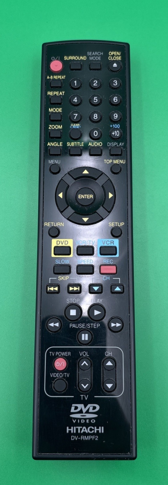 Hitachi DV-RMPF2 Remote Control DVD VCR TV Video Genuine, Tested