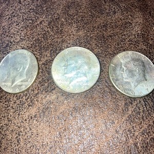 (3) Three 1967 JFK Half Dollars 40 Percent Silver BU Condition