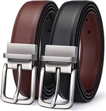 Men's Belt,Reversible Belt, 1.25  -Cut For Fit-2 Sides in 1 Belt Not 2 