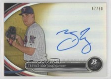 2013 Bowman Platinum Prospects Gold Refractor 47/50 Trevor May Auto 0n8h