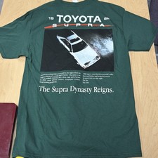 Toyota Supra Green Promo Shirt T-Shirt  100% Cotton Size M