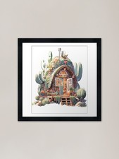 Cactus Vibes Garden Magic Delight C Framed Wall Art Poster Canvas Print Picture