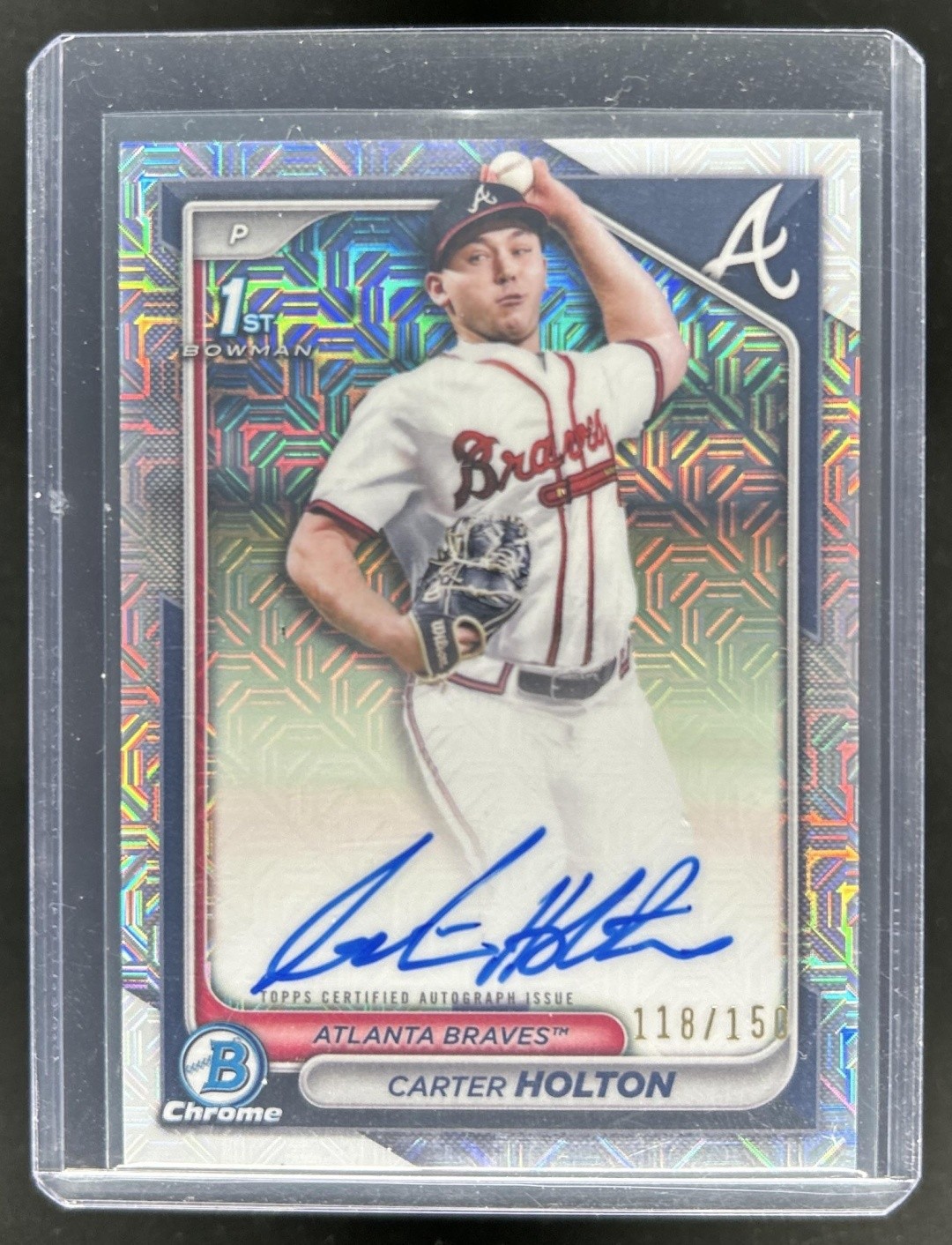 2024 Bowman Draft Carter Holton Chrome Auto HTA Choice Refractor 1st #/150