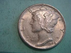 1942 P  Mercury Dime - AU/UNC cond album filler actual coin in photo