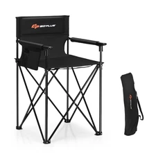 Portable 38" Oversized High Outdoor Beach Chair Camping Fishing Folding Chair