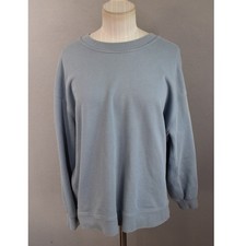Lululemon Perfectly Oversized Crew Sweatshirt 4 Blue Cotton Pullover Womens Top