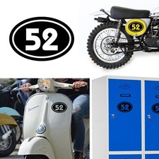 Number 52 V2 Oval, Sticker Vinyl