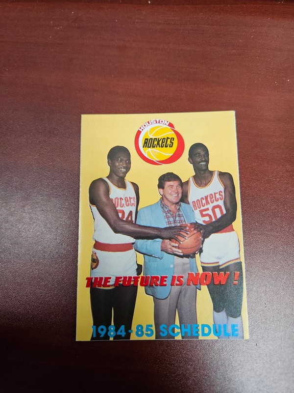 ES25 Houston Rockets 1984/85 NBA Basketball Pocket Schedule - Gibraltar Savings