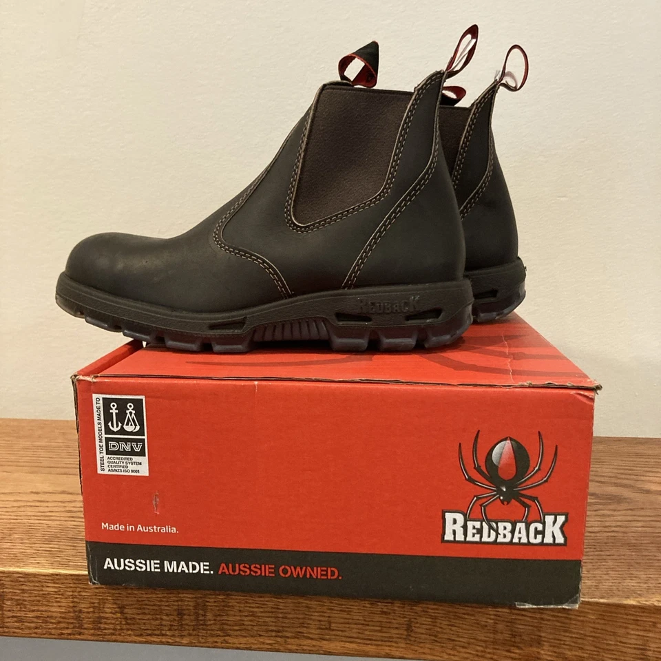 Redback Bobcat Claret Oil Kip UBOK Elastic Sided Soft Toe Work Boot Size US 10.5 - Image 4 of 4