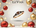Le Vian 14K Rose Gold Halo Promise Ring 0.50 cts White Chocolate Diamonds Size 6 — photo 3