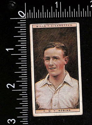 1929 Wills's Cigarettes Cricketers - R.W.V. Robins #37