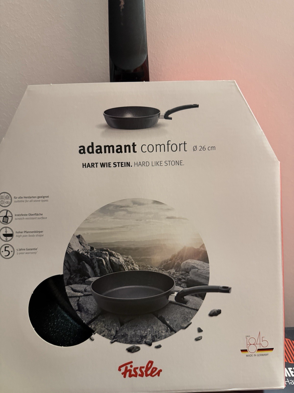 Fissler Adamant Comfort Pfanne Bratpfanne Stielpfanne Aluminium Schwarz 26 cm