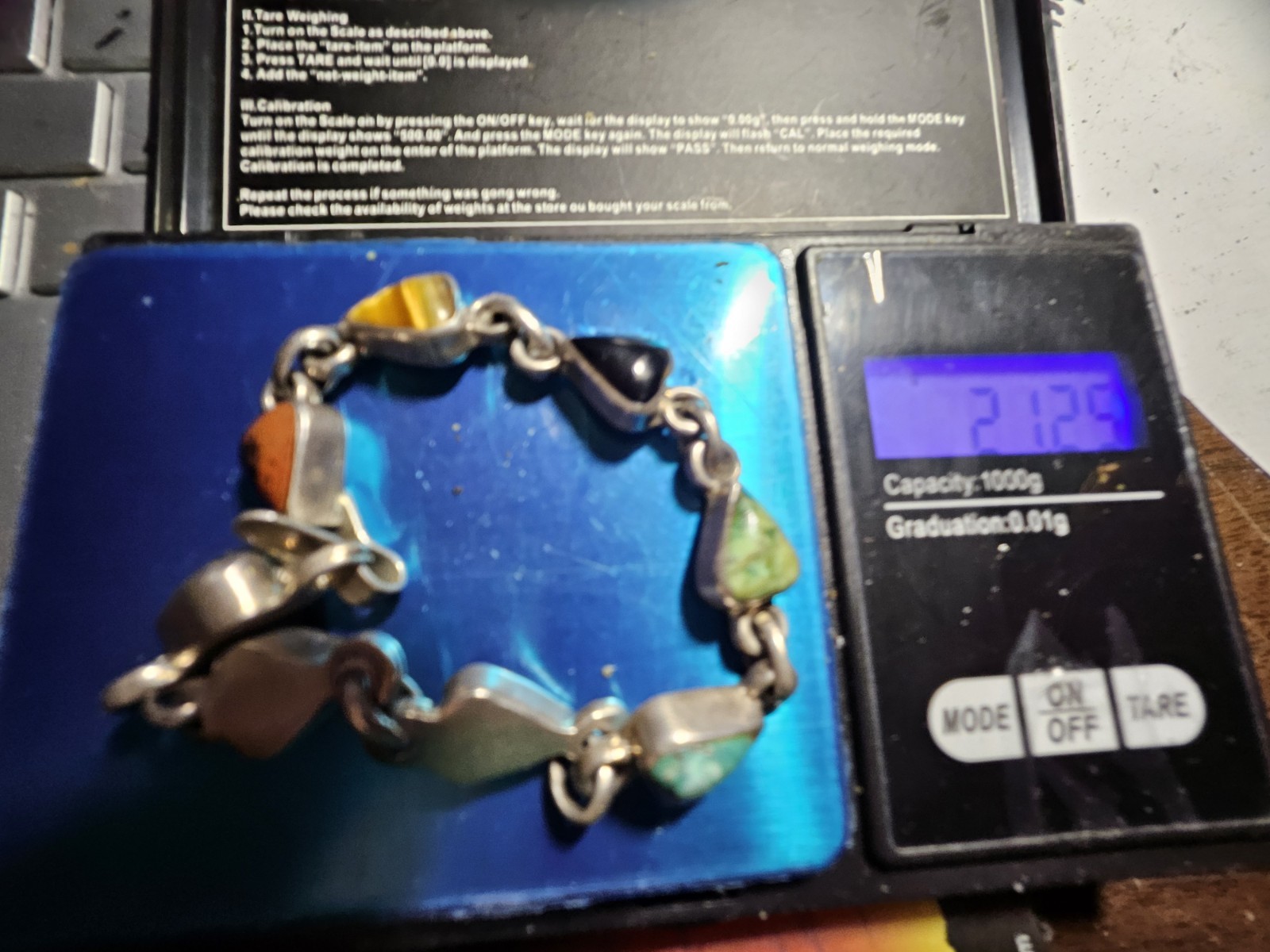 .925 SOLID SILVER Amethyst HEART BRACELET *PERFEC… - image 5