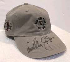 VTG BAY HILL CLUB Authentic Golf Hat Signed by Arnold Palmer & Jack Nicklaus 