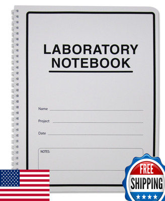 BookFactory Student Lab Notebook Scientific Grid 8.5x11 150 Pages No Carbon
