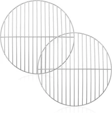 13.7" Charcoal Grill Replacement Cooking Grate, Round Chromed Steel Rack 2PCS