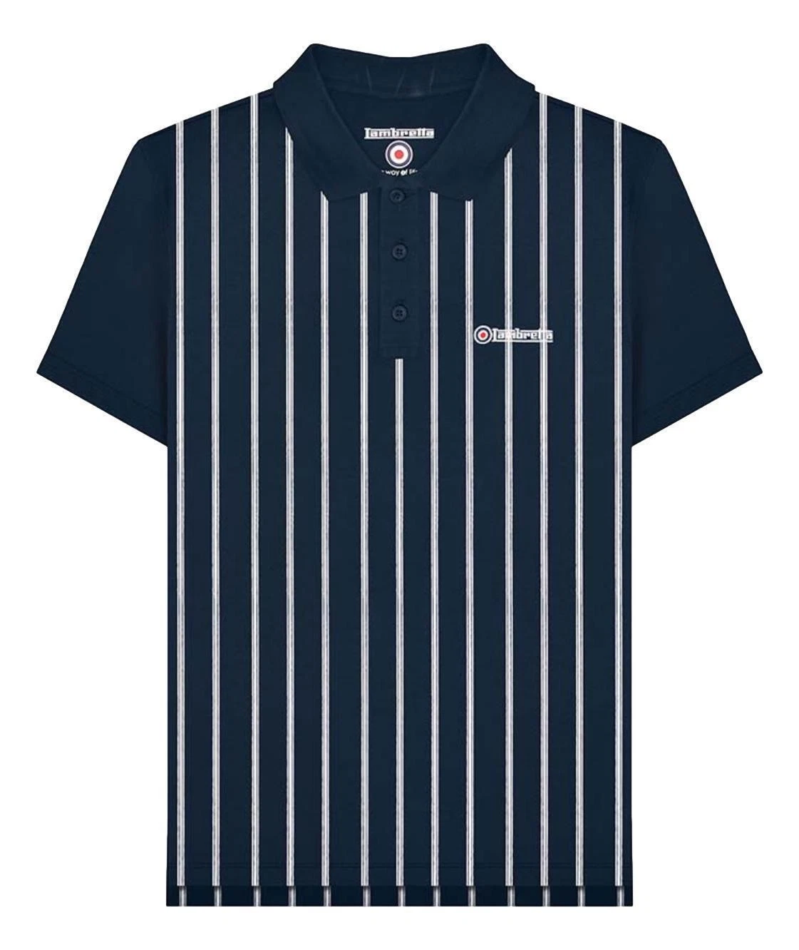 Lambretta Mens Navy Classic Retro Pinstripe Mod Ska Casual Polo Shirt
Opens in a new window or tab