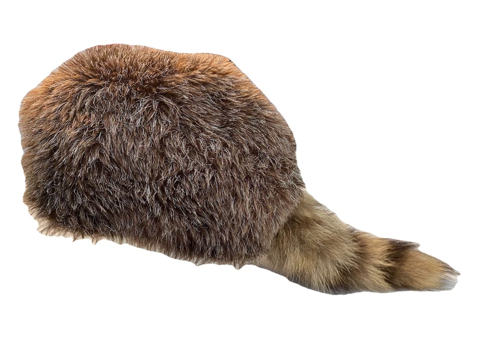 Sombrero Cola Mapache Genuino De Colección Hecho en EE. UU. Invierno Resistente Hecho Artesanal Folk Foto 4 de 4