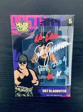 Sgt. Slaughter Autographed Major Stars Action Figure Wrestling WWE/ JSA