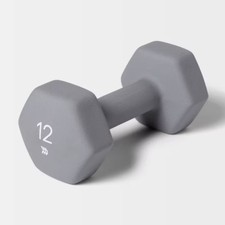 Dumbbell 12lb: PVC Coated, Iron Core, Total Body Workout