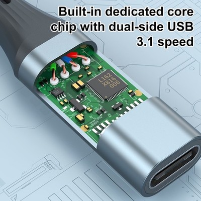 USB 3.1 To Type C Female Adapter Fast 60W Charging 10Gbps Data Transfer