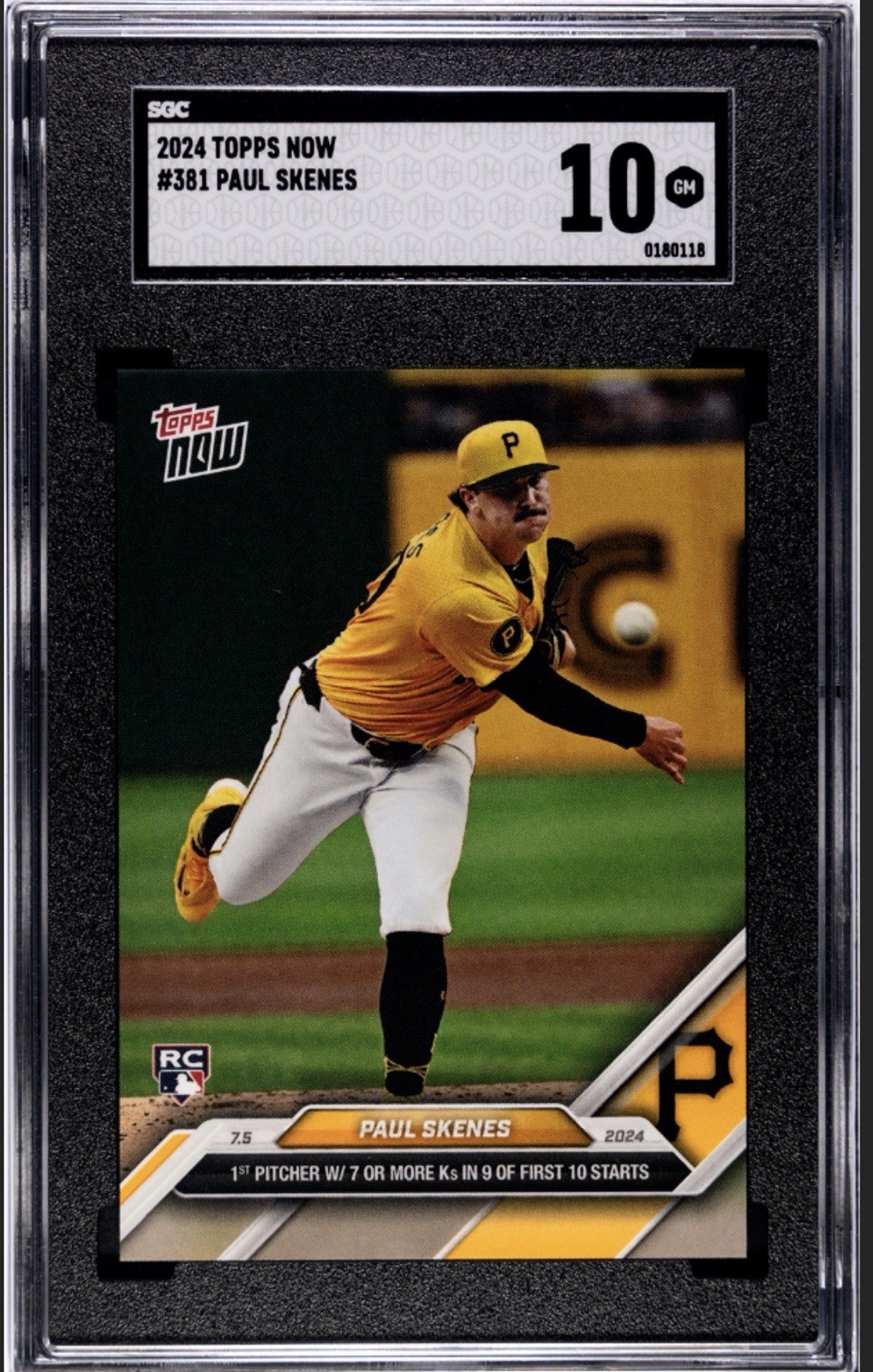 2024 Topps Now Paul Skenes #381 SGC 10 💎🔥