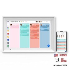 10.1 Inch Digital Picture Frame with Calendar, 1280x800 IPS Touch Screen White