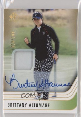 2021 SP Authentic Swatch Limited 10/100 Brittany Altomare #28 Rookie Auto RC 4et