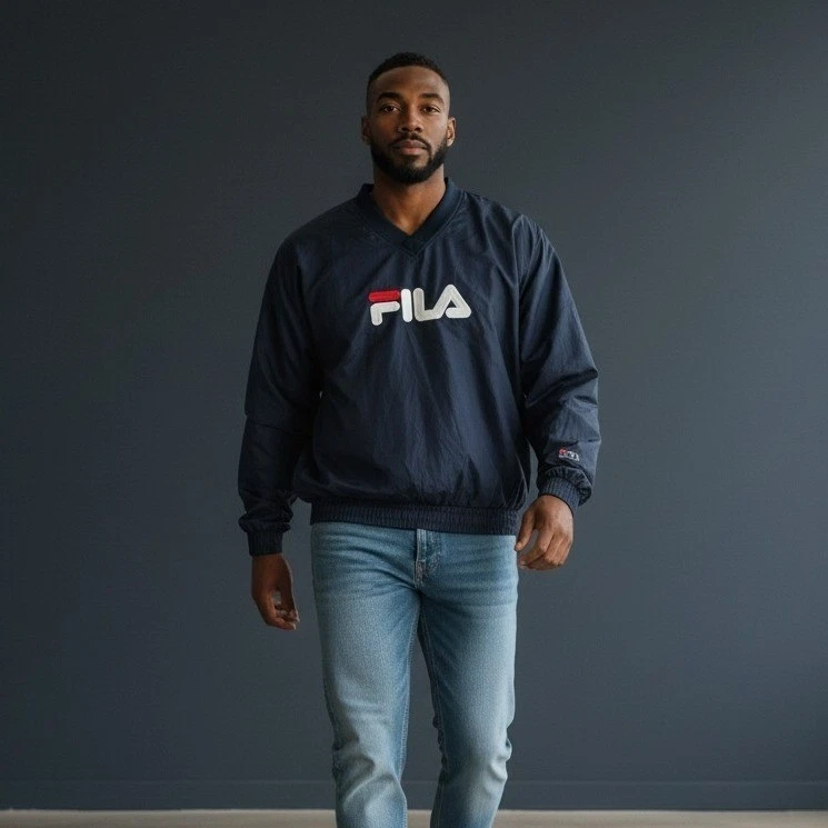 Blue FILA Windbreaker Coats, Jackets & Vests for Men for Sale