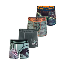 Jurassic Boys 4 Pack Athletic Boxer Brief Grey Pack Size M 6